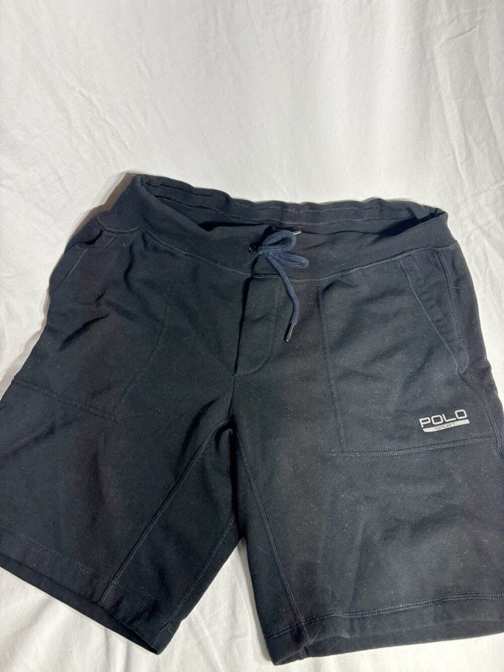 Polo Ralph Lauren Big & Tall Men's Black Solid Fleece Lined Shorts Size M
